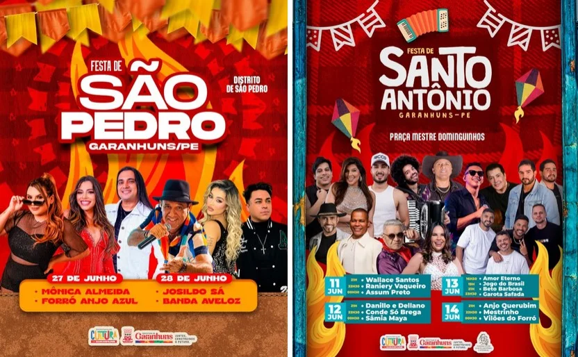 Garanhuns celebra Santo Antônio e São Pedro com shows de forró em junho