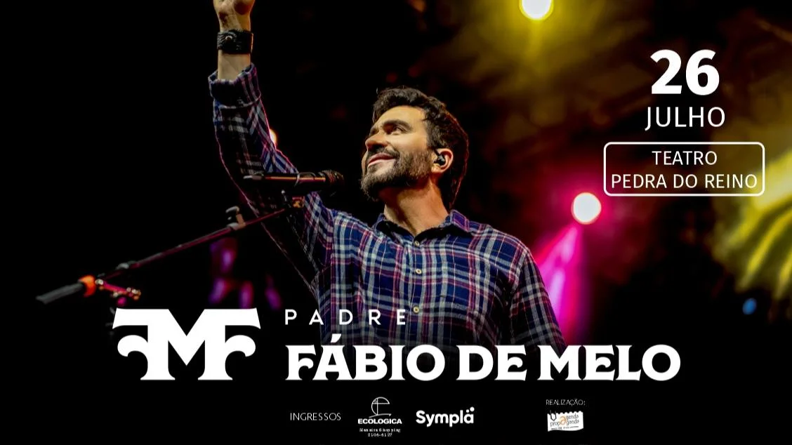 Padre Fábio de Melo faz show no Teatro Pedra do Reino em João Pessoa em julho